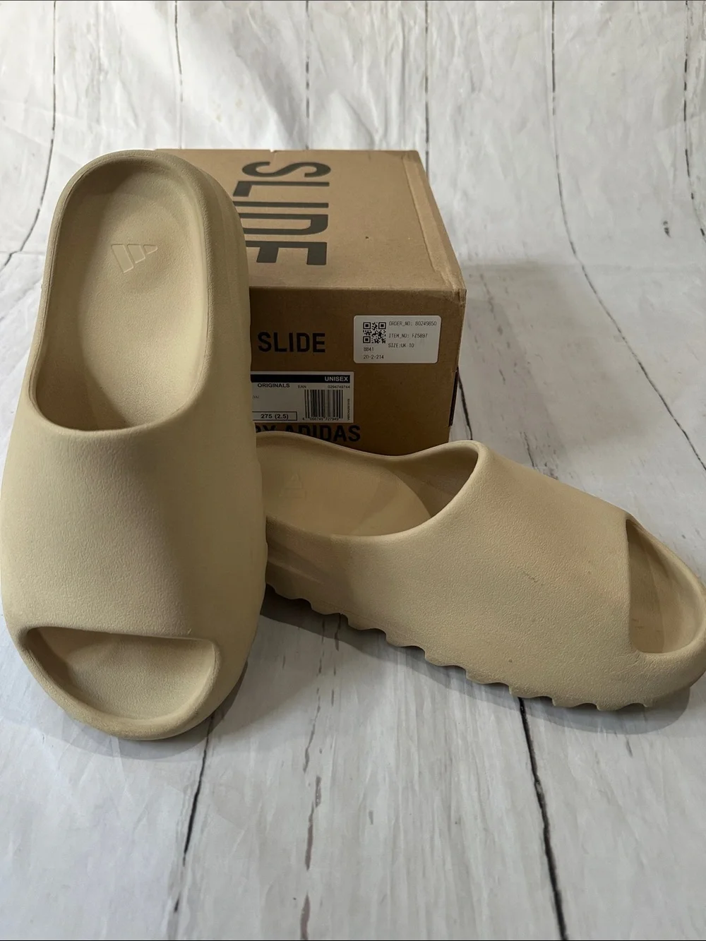 adidas YZY Slide in Bone Beige size 10